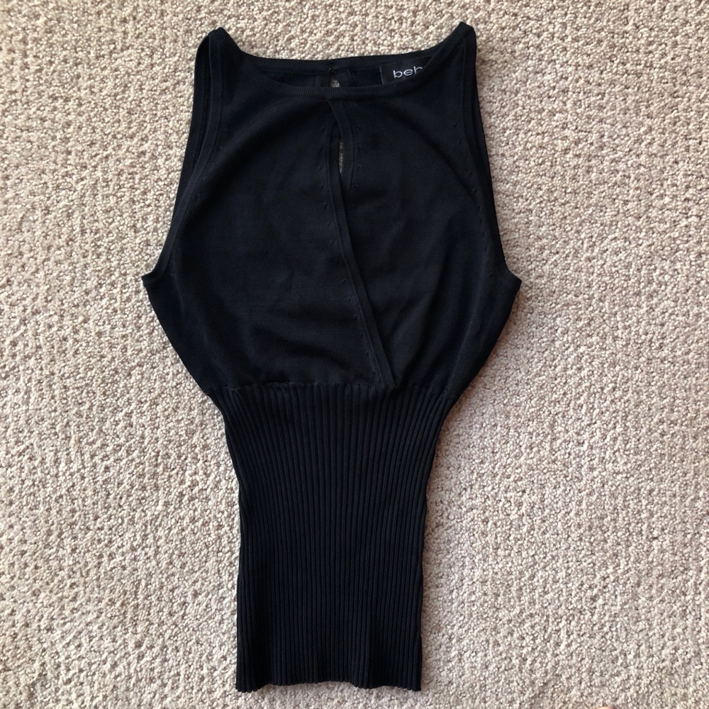 Bebe Sexy Black Knit Top size XS